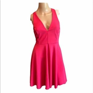 Pink Charlotte Russe Halter Skater Dress